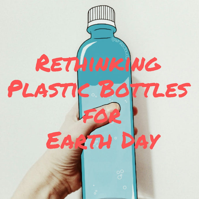 Removing plastic bottles for Earth Day.