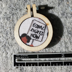 Women's Rights Embroidered Pendants.