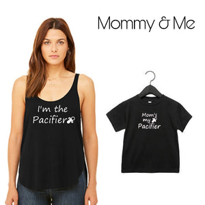 Mama and Me Black Leggin' Tank  I'm the Pacifier with Pacifier Set