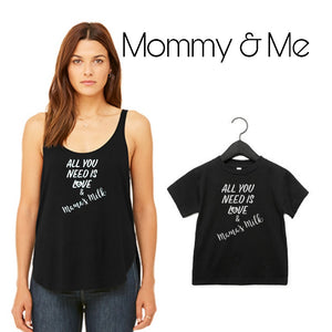 Mama and Me Black Leggin' Tank All You Need is Love Set